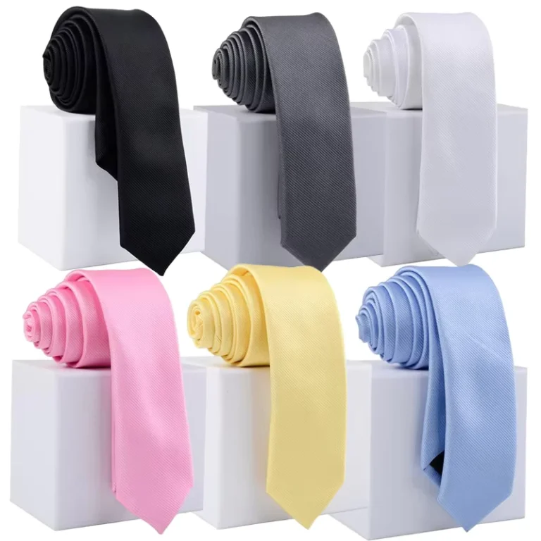 Factory-Direct-Sales-Mens-Business-Plain-Color-Necktie-Multi-color-Optional-100-Polyester-Jacquard-Tie-for-Office-Workers
