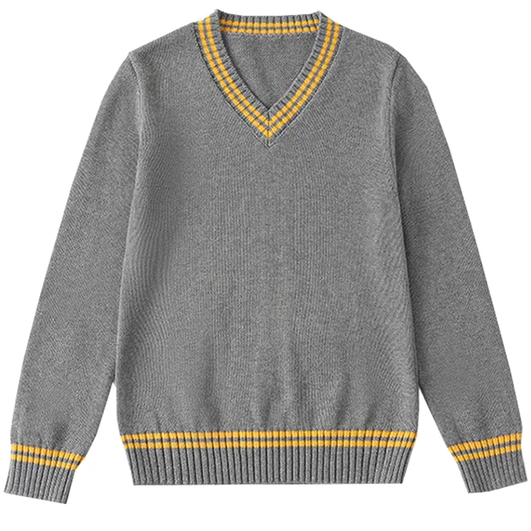 Factory-Direct-Supply-Children-Knitted-Uniforms-Customized-Logo-Long-Sleeve-V-Neck-School-Sweater-Uniform-With-Wholesale-Price