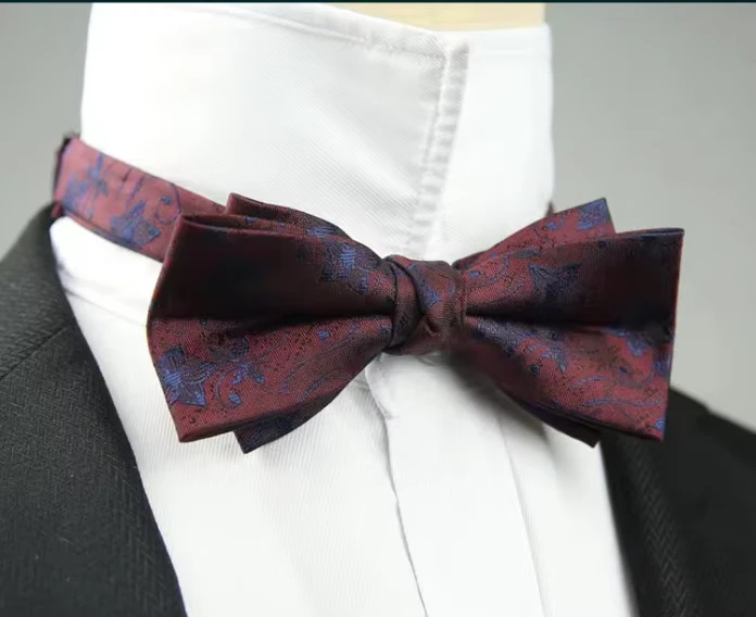 Factory-Fashion-Mens-Bow-Tie-Korean-Style-Embroidered-Plain-and-Striped-Pattern-for-Weddings-Made-From-Polyester