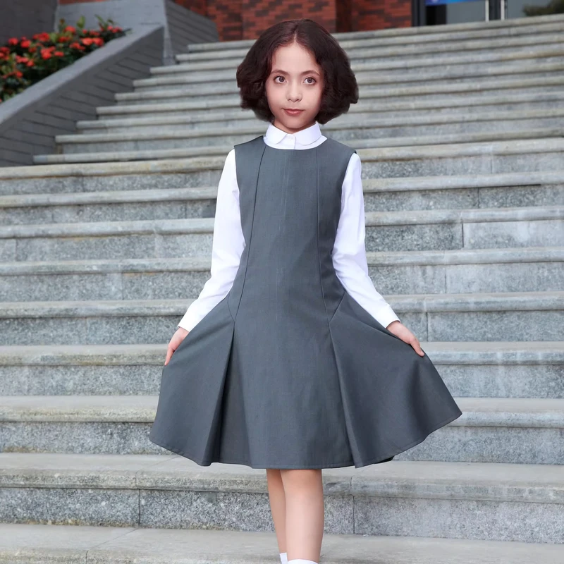 Factory-Free-Designs-School-Uniforms-Autumn-Fashion-Girls-Long-Sleeve-Dress-1