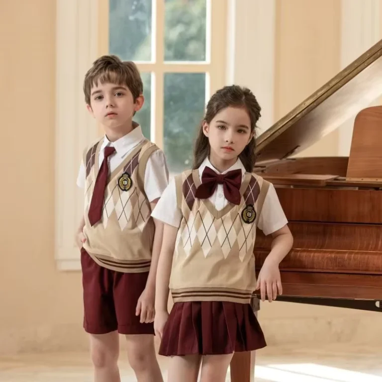 Factory-Hot-Selling-School-Students-Vest-British-Style-School-Uniform-OEM