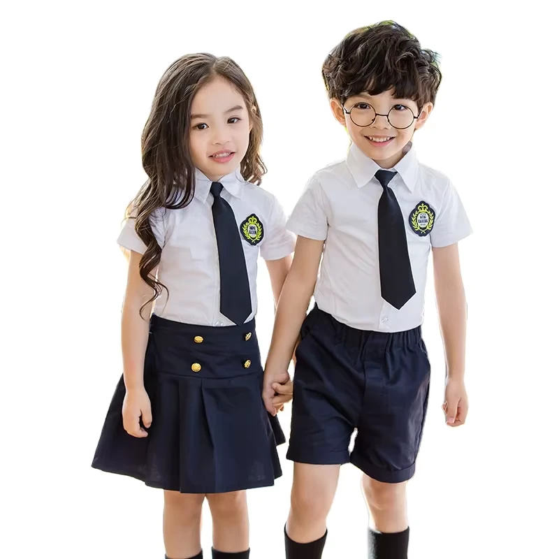Factory-Latest-Spring-and-Summer-OEM-Woven-School-Uniform-Design-for-Elementary-School-Students