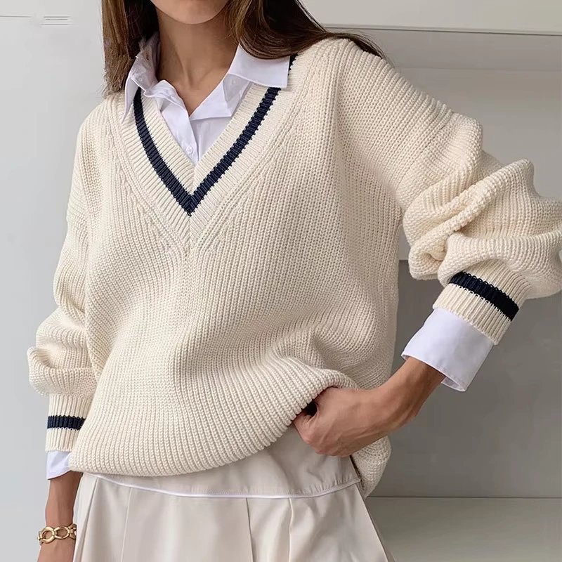 Factory-Preppy-Style-Fall-Winter-Casual-V-Neck-Womens-Pullover-Sweaters-Knitted-Loose-Plus-Size-Women-Sweater-Knit-Tops