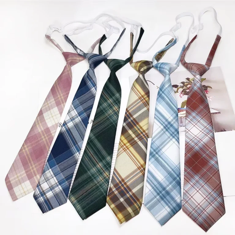 Factory-Price-Neck-Tie-Girls-Fashion-Style-for-Uniform-Cute-Necktie-Plaid-Uniform-School-Accessories-Women-Plaid-Tie