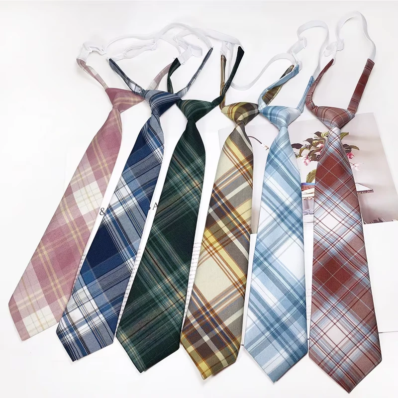 Factory-Price-Neck-Tie-Girls-Fashion-Style-for-Uniform-Cute-Necktie-Plaid-Uniform-School-Accessories-Women-Plaid-Tie