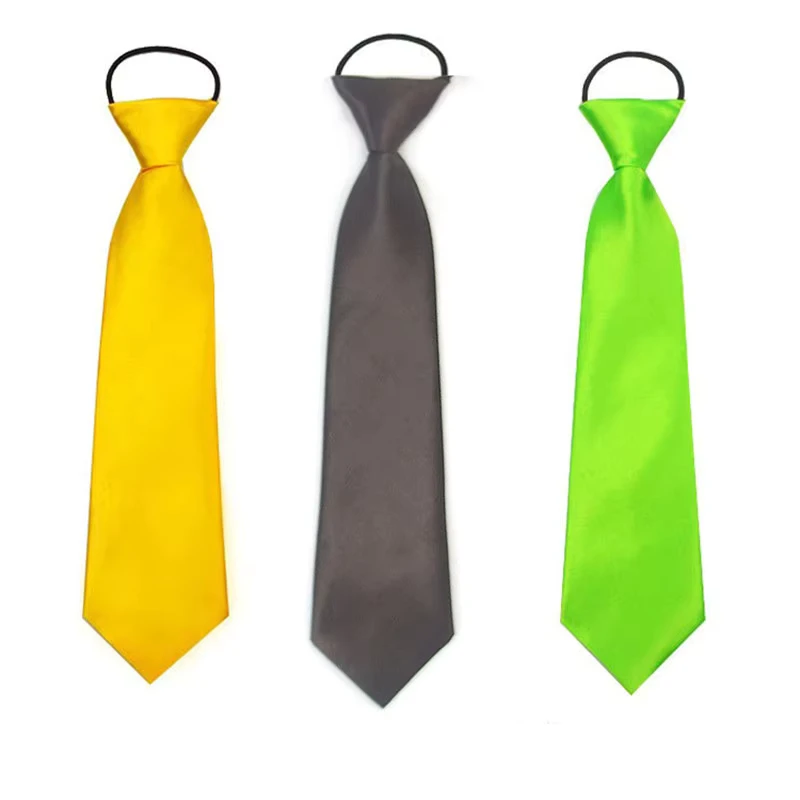 Factory-Promotional-Stock-Plain-Polyester-School-Necktie-for-Children-Formal-Business-Style-Tie
