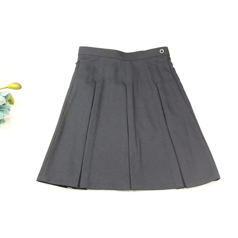 Factory-School-Wears-Girl-Gray-Short-Skirt-Pleated-School-Student-Uniform-Polyester-Skirt-for-Teenagers