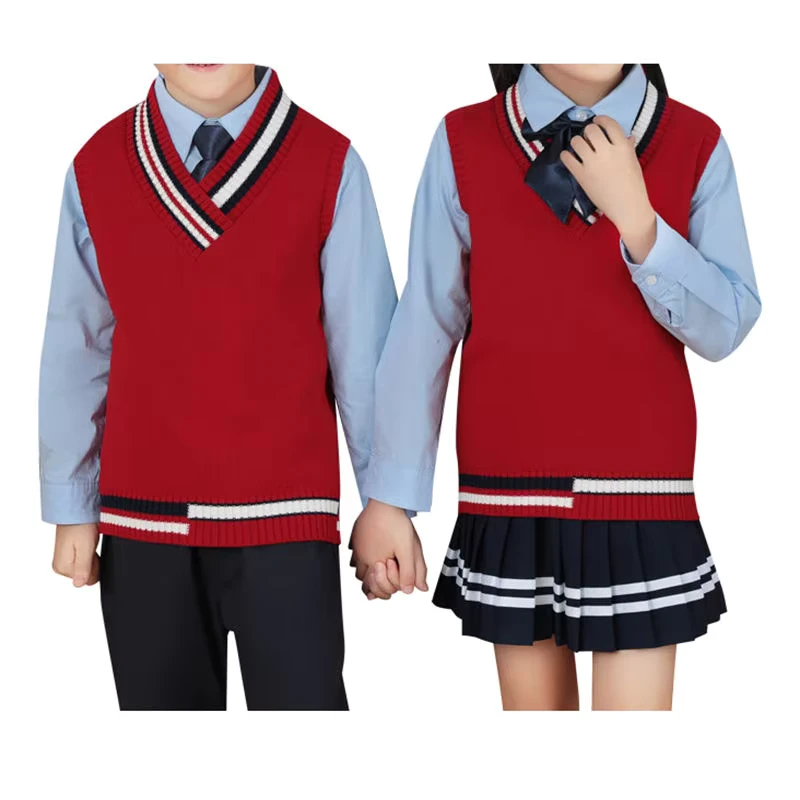 Factory-Supply-OEM-Custom-Primary-Children-High-Kids-Kindergarten-School-Uniforms-Knit-Sweater