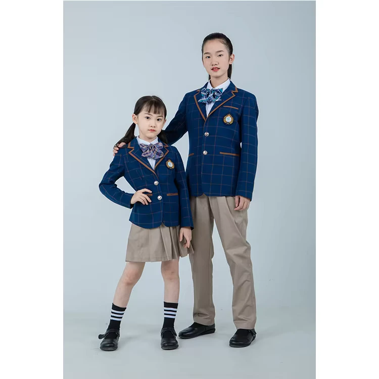 Factory-Supply-OEM-Customized-Blazer-Uniform-Suit-Primary-Children-High-Kids-Kindergarten-School-Uniform