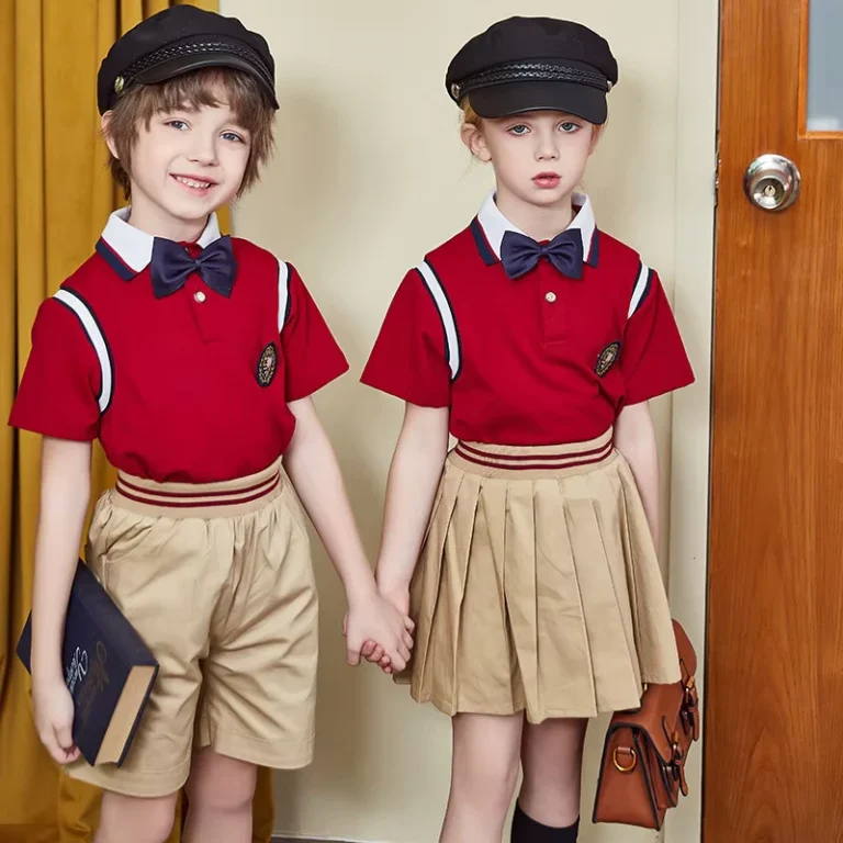 Factory-Supply-Oem-Custom-Primary-Children-High-Kids-Kindergarten-School-Uniforms-New-Style-With-Embroidered-Logo