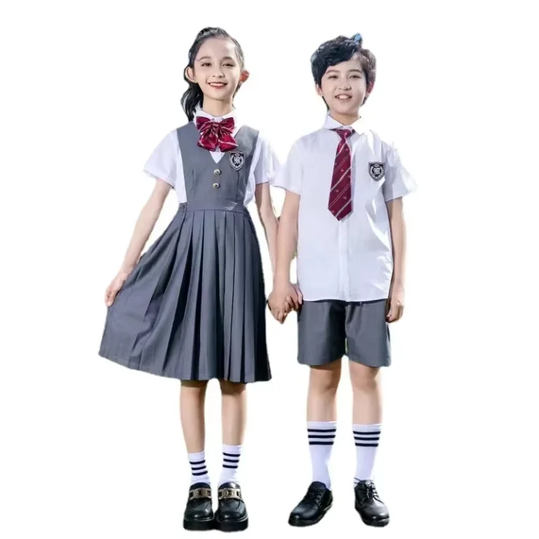 Factory-Supply-Student-Uniform-Vest-Short-Sleeve-Uniform-Sweater-for-Primary-Middle-School