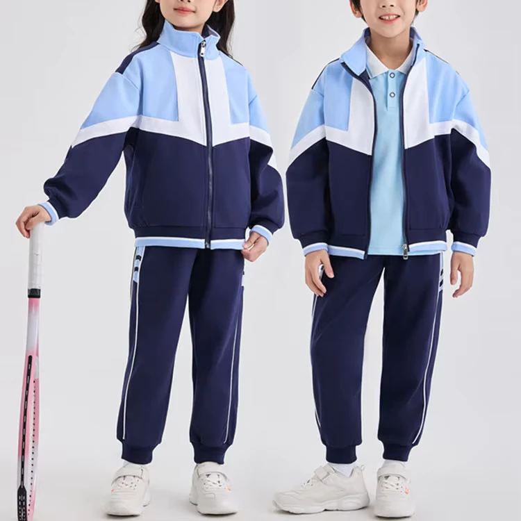 Factory-made-Sportswear-Set-4-piece-Sports-Tracksuits-School-Uniforms-for-Both-Boys-and-Girls