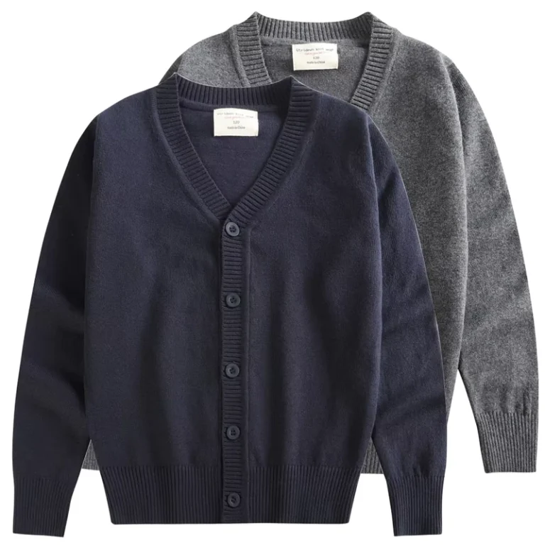 Family-Matching-Kids-Knitted-Cardigan-Sweater-Unisex-School-Uniform-Long-Sleeve-Coat-for-Boys-Girls-Toddler-to-Teen-Sizes