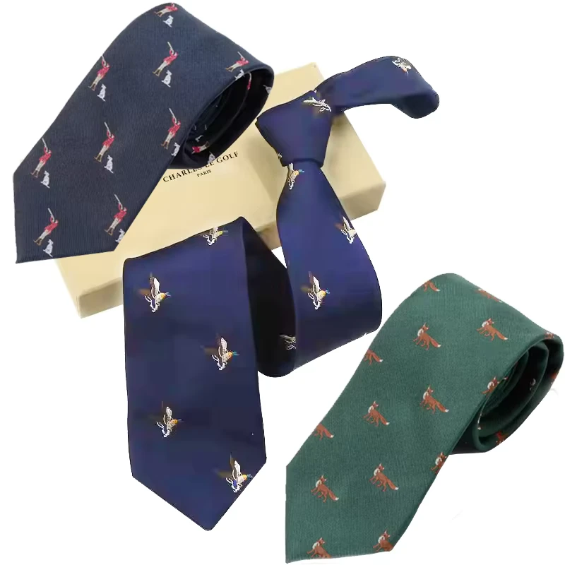 Fashion-Animal-Pattern-Neckties-in-Stock-Pure-Polyester-100-Handmade-Casual-Uniform-Tie-for-Party-Wedding
