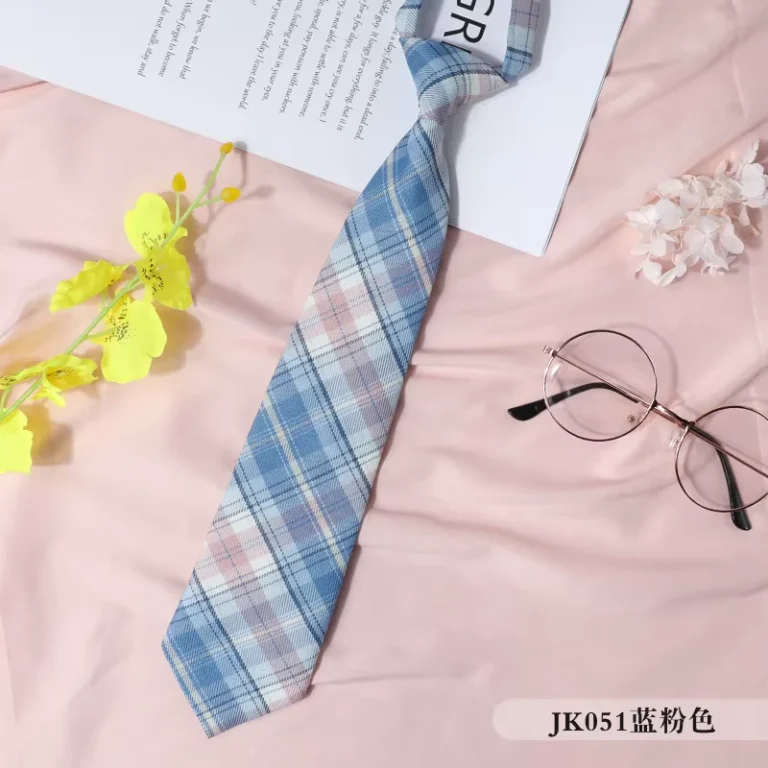 Fashion-Classic-College-Style-Student-School-Uniforms-7cm-Width-Easy-Small-Necktie-Girls-Jk-Plaid-Ties