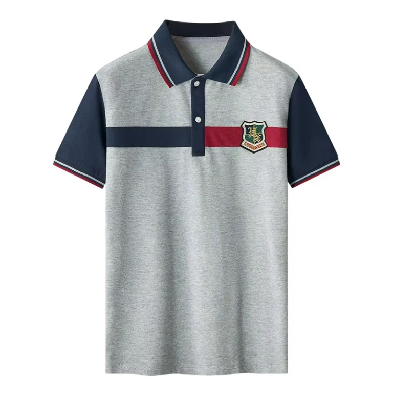 Fashion-Design-Children-School-Polo-Shirts-Uniforms-White-Grey-Color-Unisex-Customized-Logo-Summer