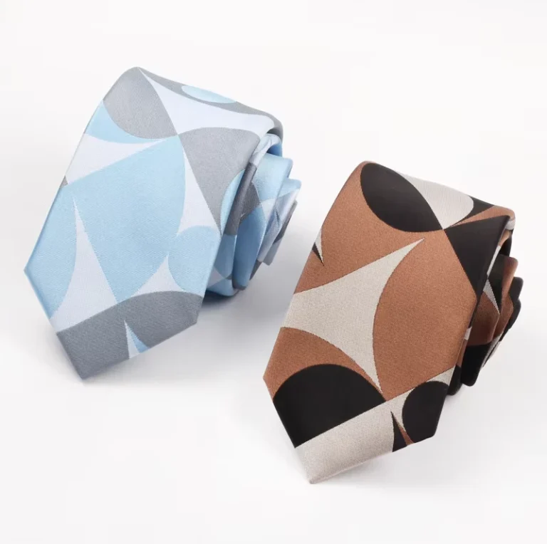 Fashion-Design-Western-Style-Geometric-Pattern-Necktie-Mens-Skinny-Polyester-Woven-Business-Tie
