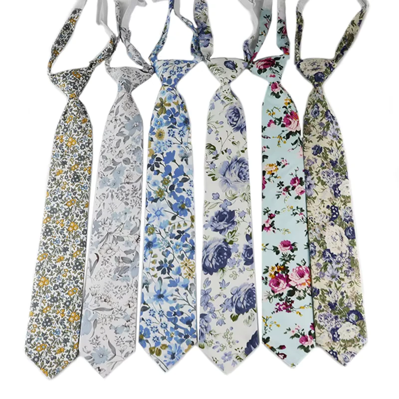 Fashion-Floral-Solid-100-Cotton-Neck-Ties-Women-Girl-School-Uniform-Kids-Suit-Casual-Cravat-Cosplay-Party-Wedding-Accessory