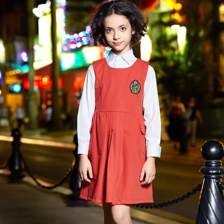 Fashion-Private-School-Uniform-Outfits-Sleeveless-Red-Skirt-Dress-Pinafores-Girls-School-Dress-Uniform
