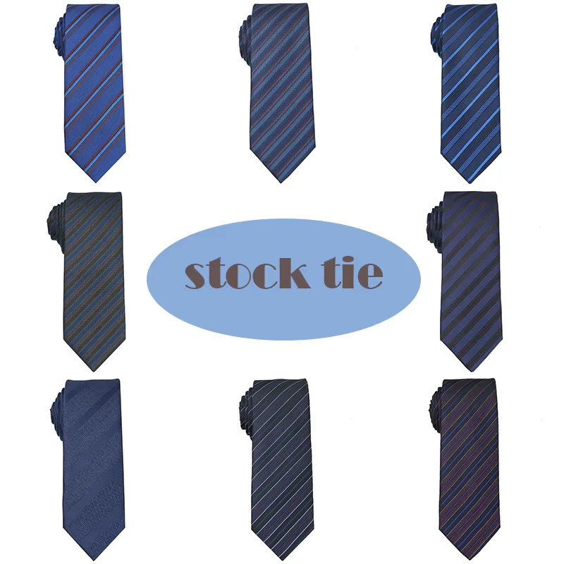 Fashion-Woven-Classic-Mens-Ties-Custom-Label-Stripe-Neckties-Navy-Blue-Micro-Fibre-Quick-Dry-Stock