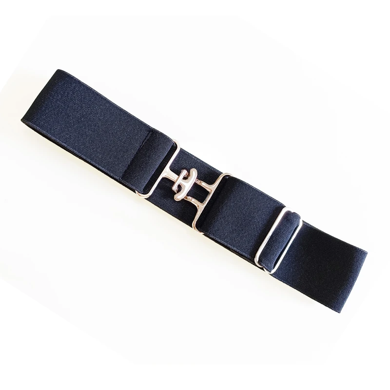 Free-Engrave-Logo-Solid-No-MOQ-1.5Inch-3.8cm-Elastic-High-Waist-Equestrian-Belt-for-Horse-Riding-Sports-with-Surcingle-Buckle