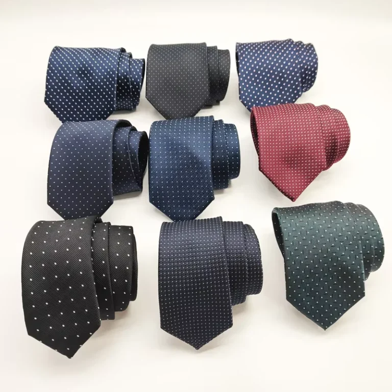 GRS-Certified-100-Polyester-Dot-Pattern-Business-Neck-Tie-Handmade-Custom-Logo-Woven-Mens-Poly-Uniform-Necktie