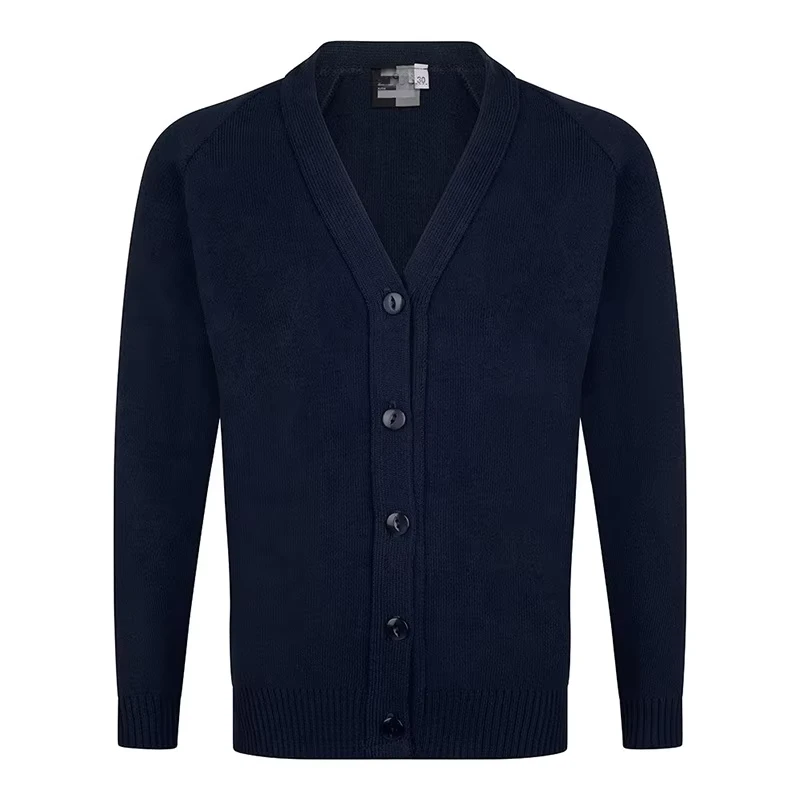 Girls-Boys-Knit-Cardigan-Sweater-Kids-School-Uniform-Cardigan-Jacket-Long-Sleeves-Sweater-Coat