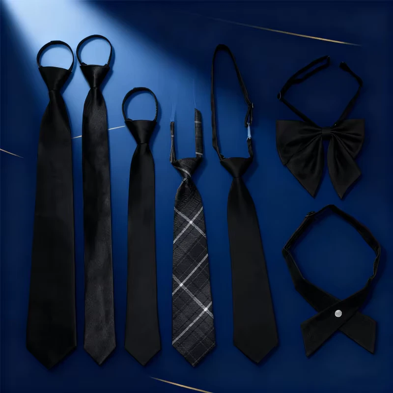 Girls-Boys-Uniform-Tie-Adjustable-Cross-Neck-Tie-Solid-Color-Uniform-Bow-for-School-Men-Women-Teen