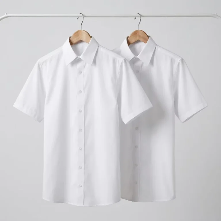 Girls-Children-White-Short-Sleeve-Long-Sleeve-School-Shirts-Regular-Fit-Easy-Iron-Polyester-Cotton-Uniform-Kindergarten