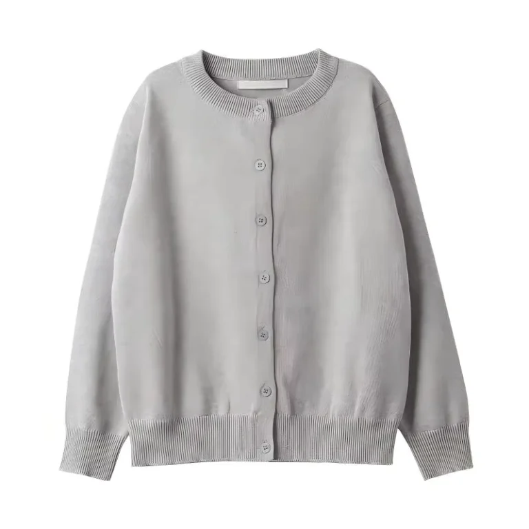 Girls-Crewneck-Cardigan-Sweater-Cotton-School-Uniforms-Button-Long-Sleeve-Knit-Sweaters-Tops