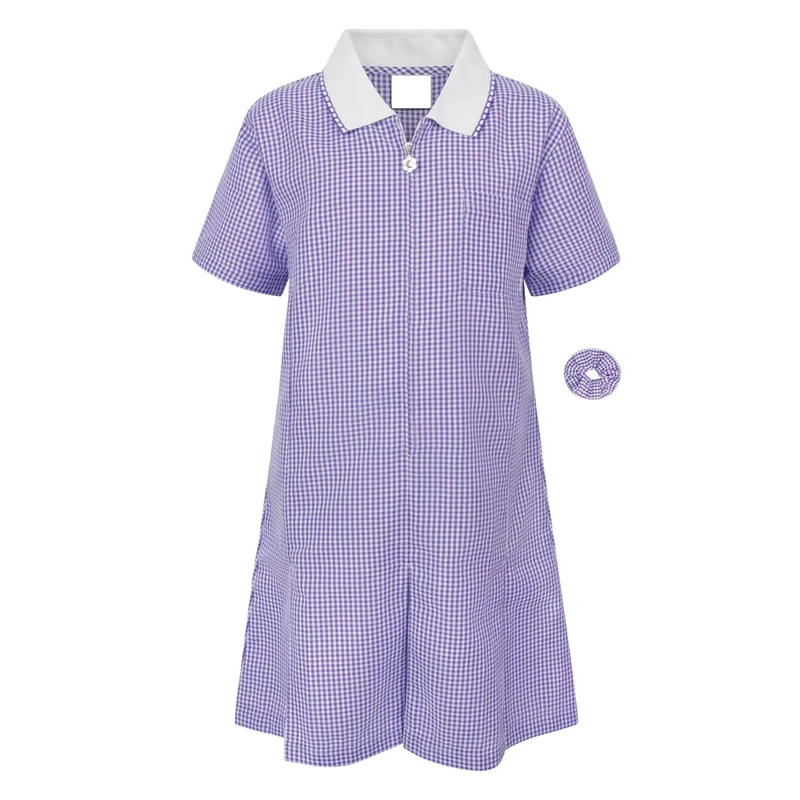 Girls-Dresses-School-Dress-Uniform-Girls-Pinafore-School-Blue-Gingham-Checked-Summer-A-Line-Gingham-Dress