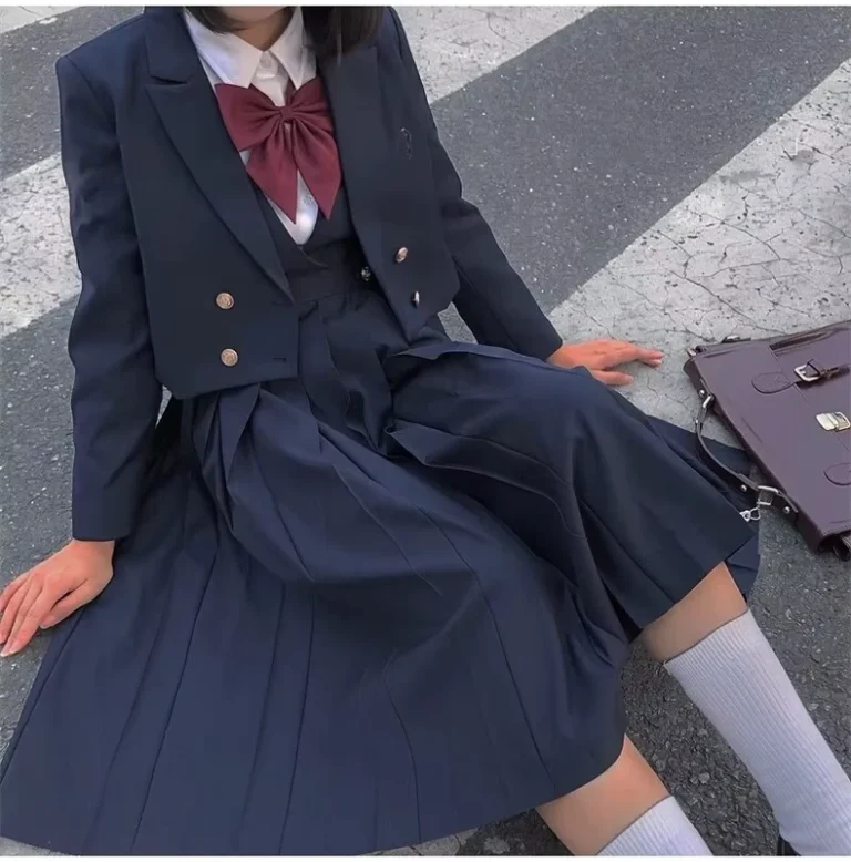 Girls-High-School-Uniform-3-Piece-Sets-Girls-Long-Pinafore-Dress-Design-Long-Sleeve-Shirt-blazer-School-Uniform-Set