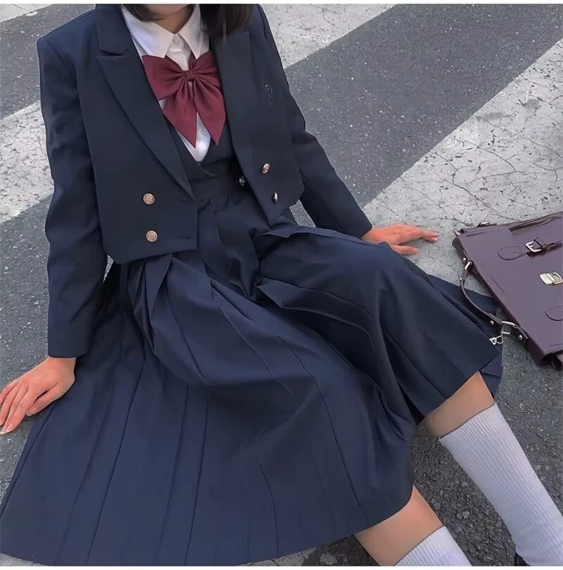 Girls-High-School-Uniform-3-Piece-Sets-Girls-Long-Pinafore-Dress-Design-Long-Sleeve-Shirt-blazer-School-Uniform-Set