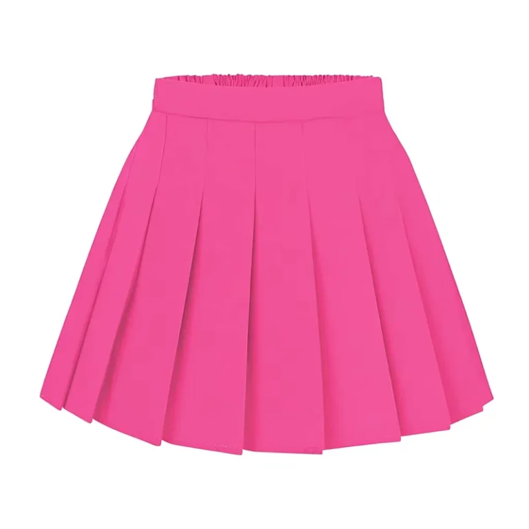 Girls-High-Waist-Pleated-Mini-Skirt-Tennis-Summer-School-Uniform-with-Lining-Polyester-Ages-4-14