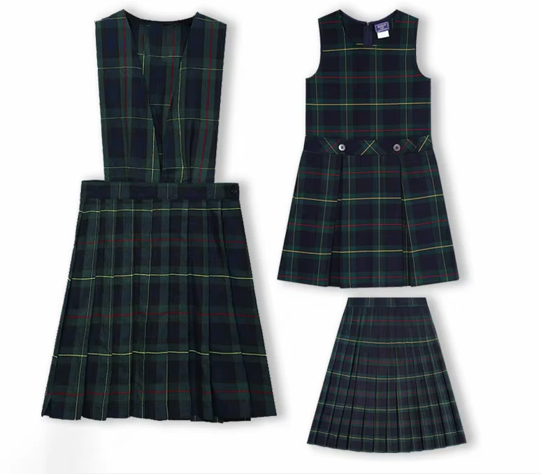 Girls-Jumper-School-Uniform-Pinafore-Dress-Breathable-for-Primary-and-Middle-School-England-Design