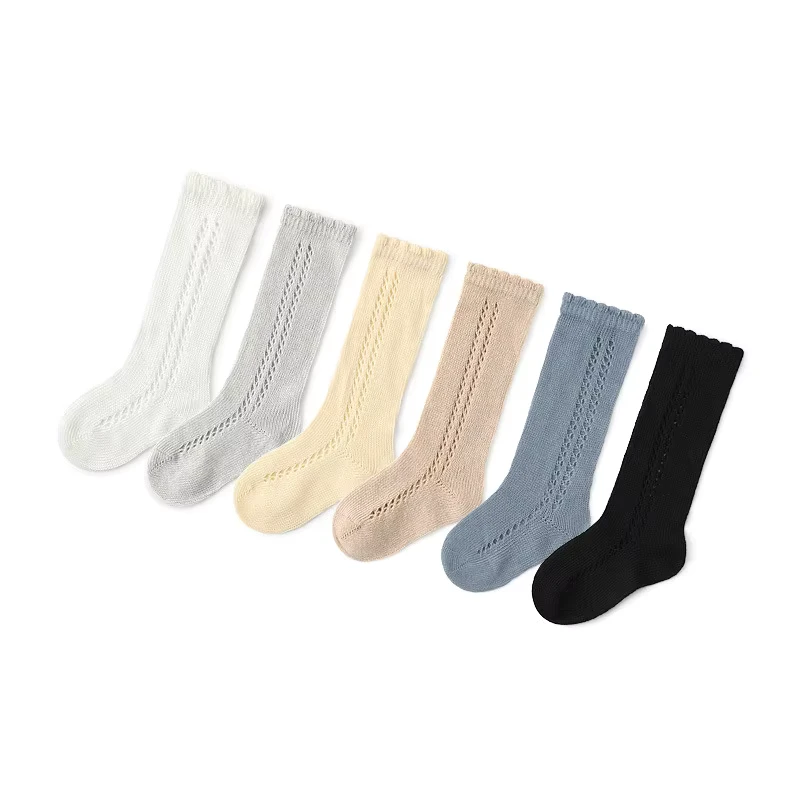 Girls-Knee-High-Socks-Summer-Baby-Stockings-Kids-School-Uniform-Seamless-Cotton-Socks