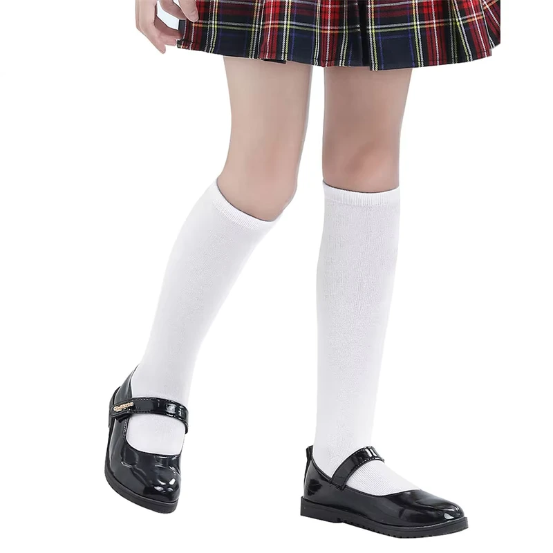 Girls-Knit-School-Uniform-Socks-Seamless-Toe-Over-the-Knee-Socks-for-Girls-Boys-Kids-White-School-Socks