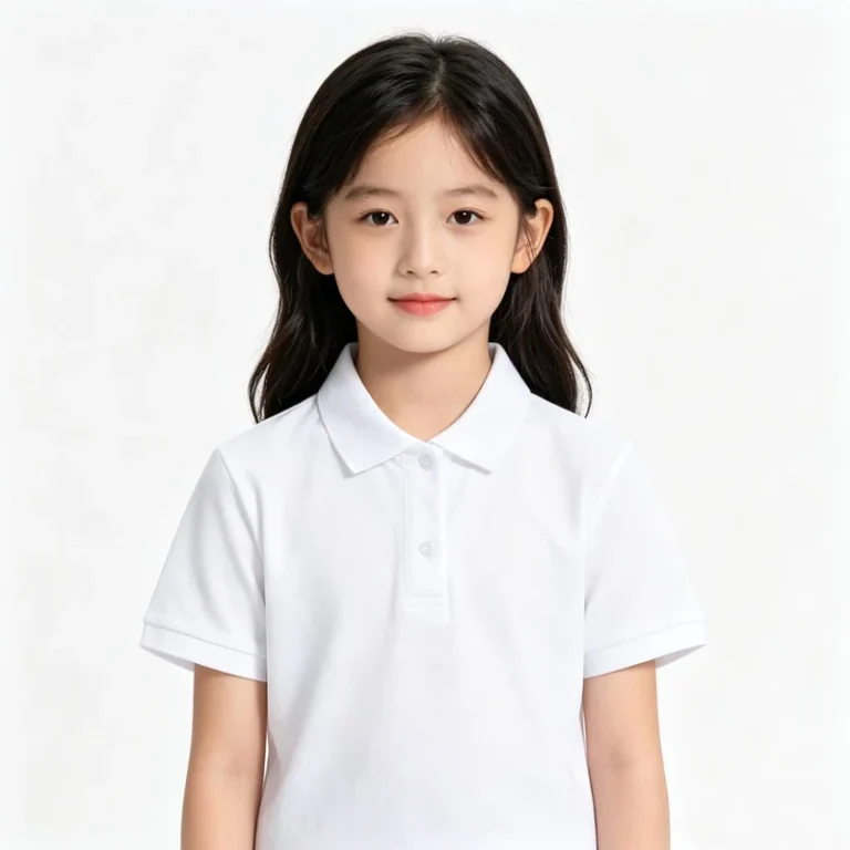 Girls-Plain-White-Cotton-Short-Sleeve-School-Uniform-Polo-Shirt-Blouse-School-Uniform-White-Shirt-Primary-Kids-School-Uniform