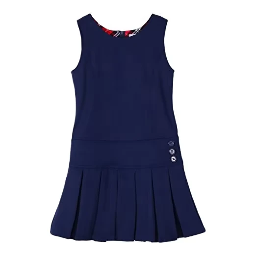 Girls-Pleated-Jumper-Dress-School-Uniform-for-Students