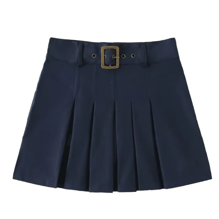 Girls-Pleated-School-Uniform-Skirt-British-Academy-Style-Knee-Length-Skirt