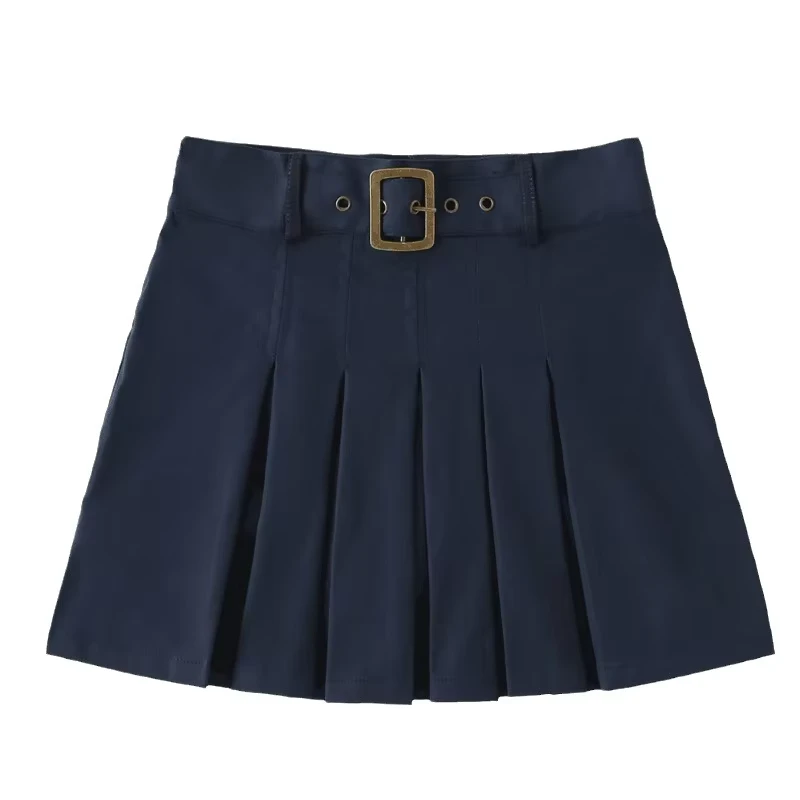 Girls-Pleated-School-Uniform-Skirt-British-Academy-Style-Knee-Length-Skirt