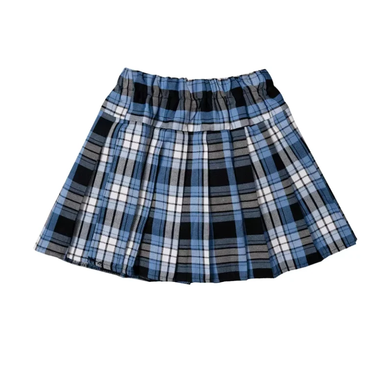 Girls-Pleated-Skirt-Plaid-Design-Skirt-Cotton-School-Uniform-for-Primary-School-Students