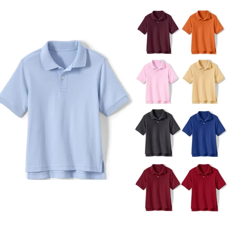 Girls-Polos-Shirts-Short-Sleeve-Summer-Kids-Polo-Pure-Cotton-School-Uniform-Polo-with-Custom-logo-for-Sports-Dance-Casual