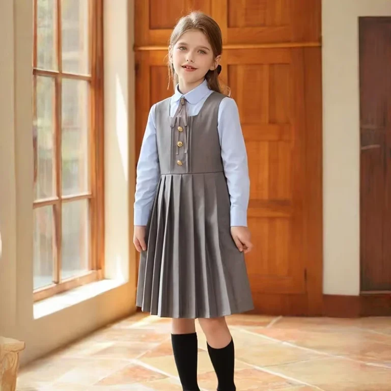 Girls-Primary-School-Uniform-Autumn-Polyester-Blend-Dress-Sets-Chorus-Class-Suit