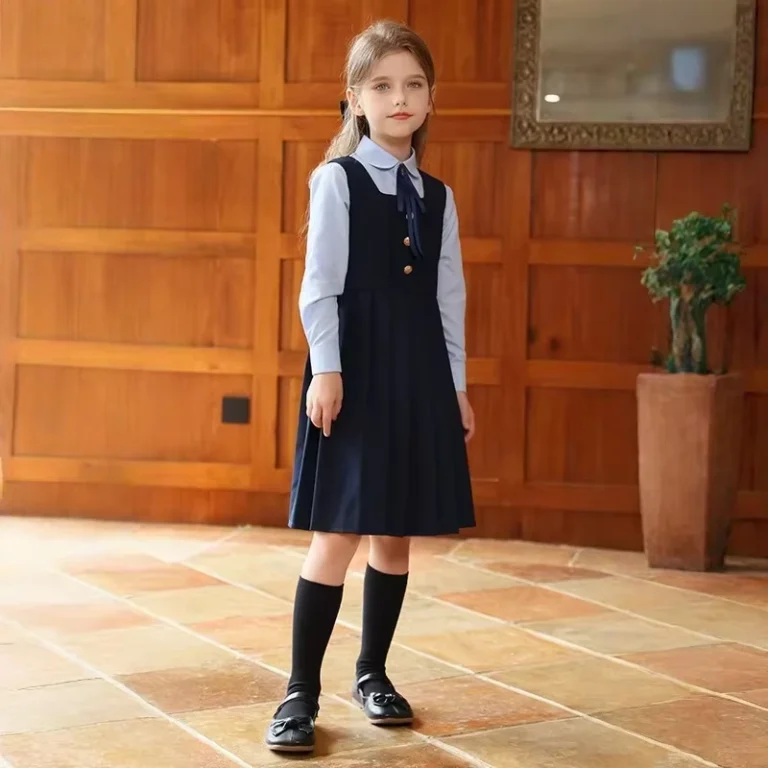Girls-Primary-School-Uniform-Autumn-Polyester-Blend-Dress-Sets-Chorus-Class-Suit-for-Kids