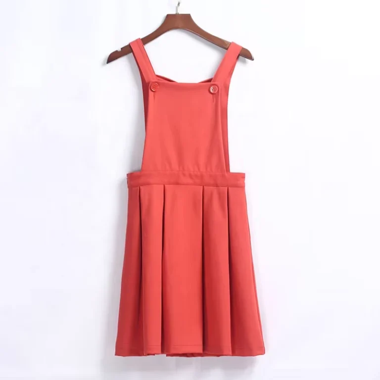 Girls-Red-School-Uniform-Pinafore-Dress