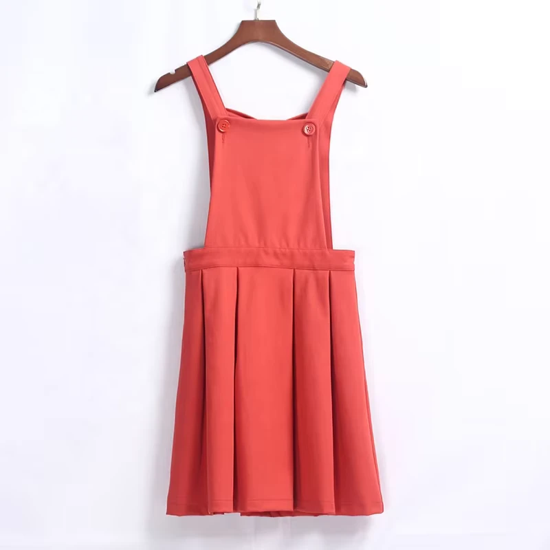 Girls-Red-School-Uniform-Pinafore-Dress