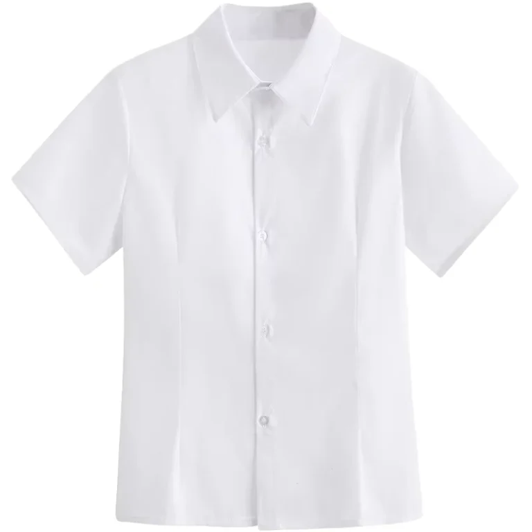 Girls-School-Shirts-School-Uniforms-for-Students-White-Short-sleeved-and-Long-sleeved-Shirts