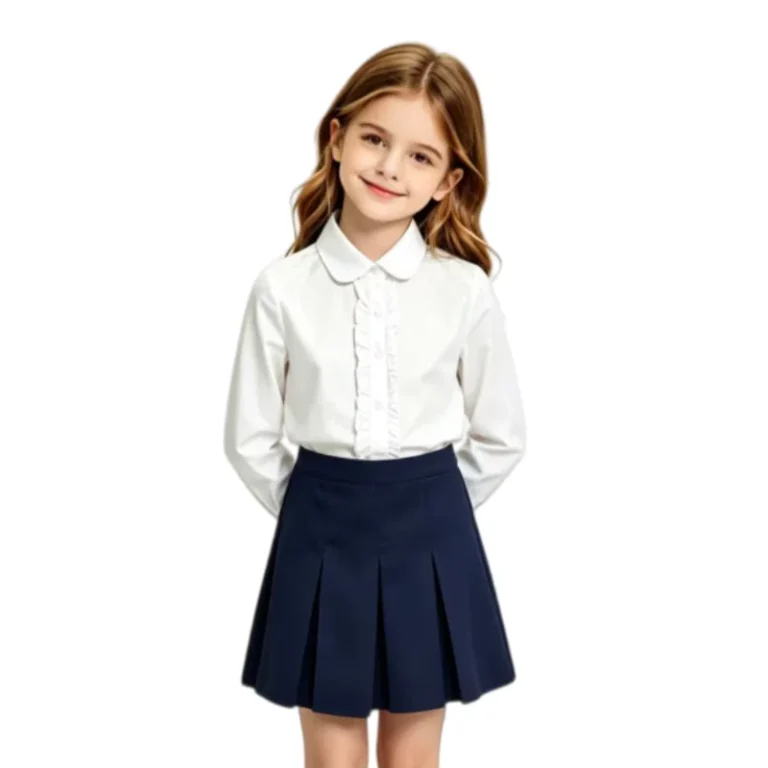 Girls-School-Skirts-Pleated-Skirts-Half-length-Skirts-School-Uniforms-Student-Navy-Blue-School-Uniforms