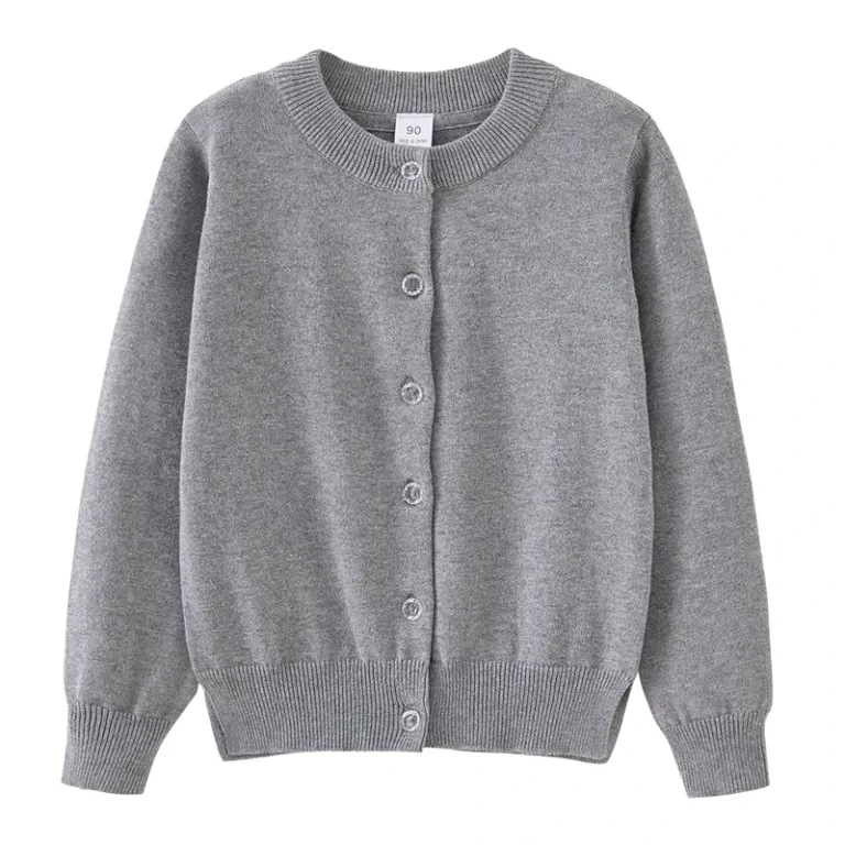 Girls-School-Uniform-Cardigan-Soft-Knitted-ButtonedPolyester-Cotton-Sweater-with-Pattern-Decoration-for-Spring-Winter-Autumn